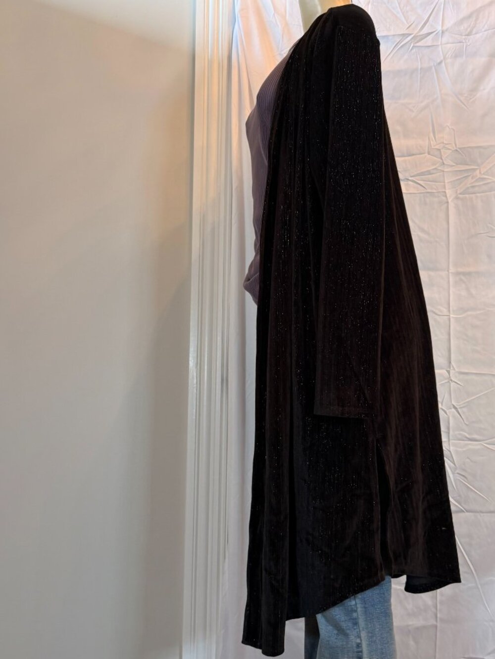 Maurices Black w/Silver shimmering thread LS Cardigan Women's XL New With Tags! - Picture 4 of 4